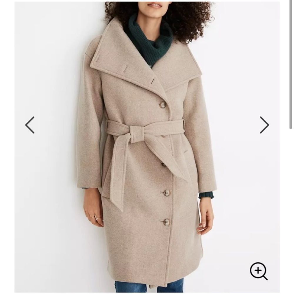 Madewell Copenhagen Belted Coat in Insuluxe Fabric size medium